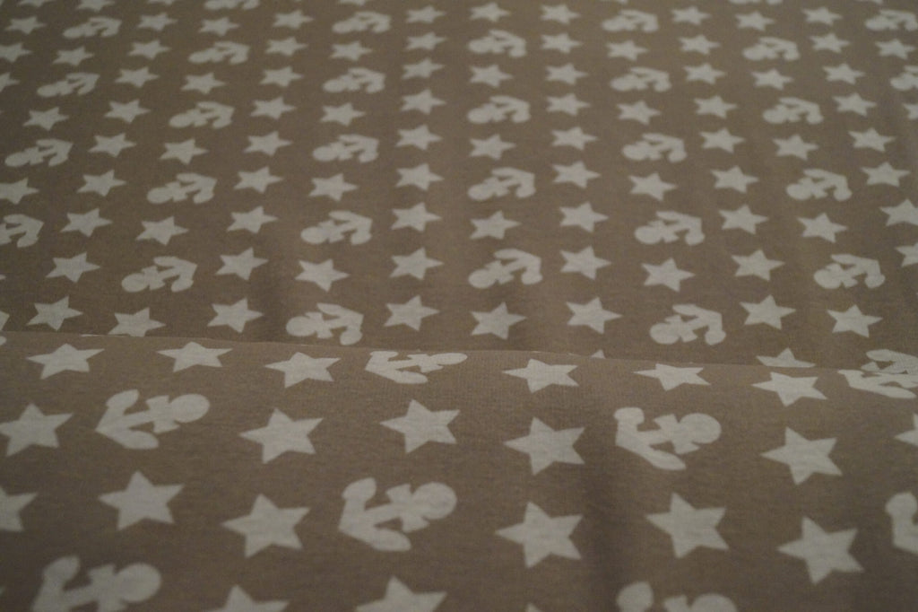 Wintersweat braun mit Ankern und Sternen