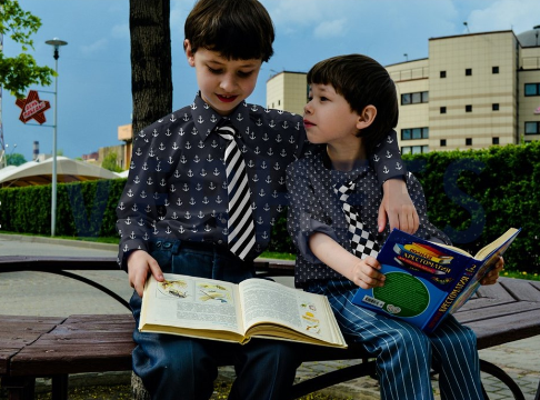 Popeline dunkelblau mit Ankern