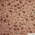 Baumwollflanell braun mit Blumenmuster