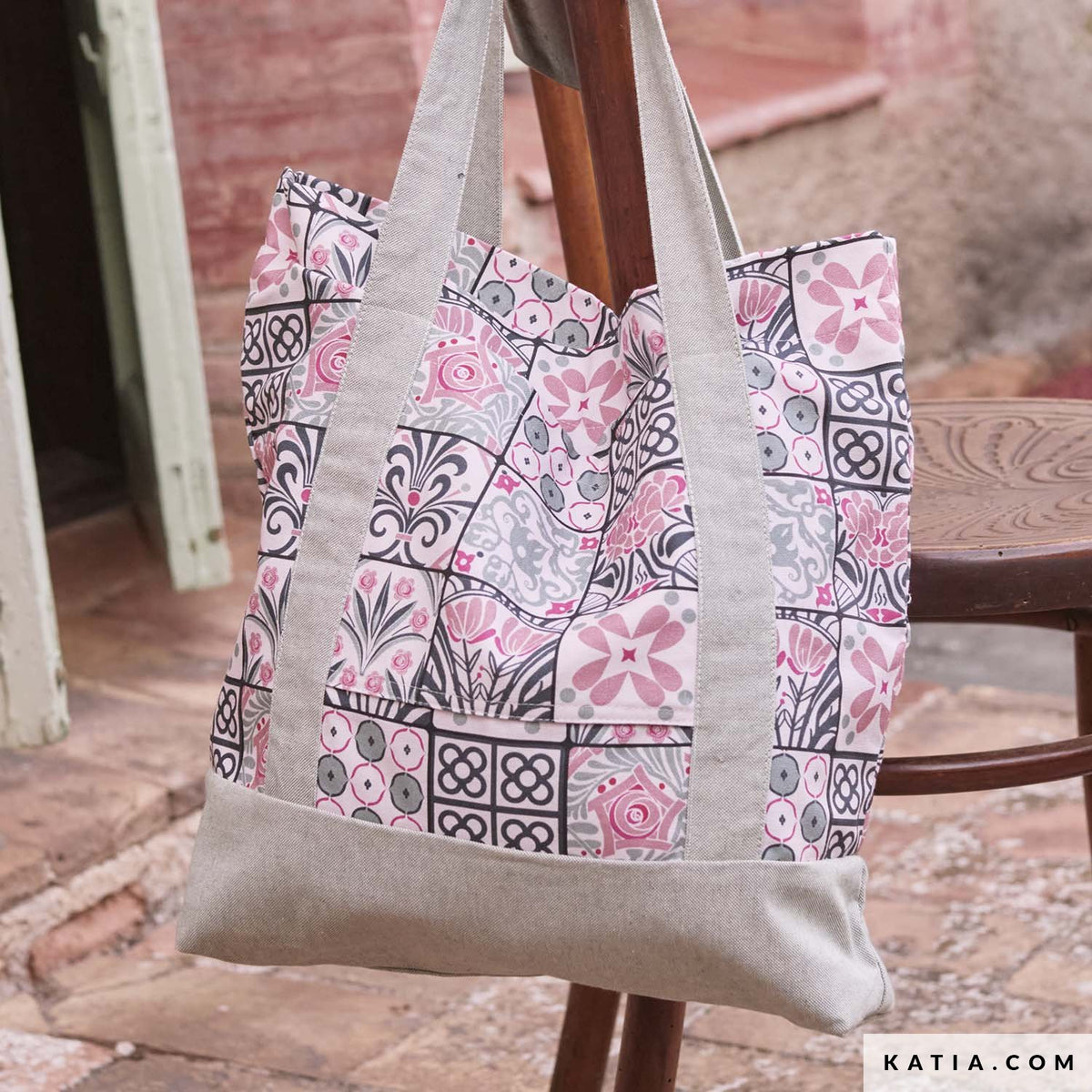 Canvas rosé mit Mosaiken