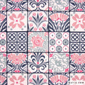 Canvas rosé mit Mosaiken
