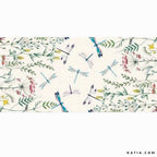 Canvas Panama beige mit Libellen