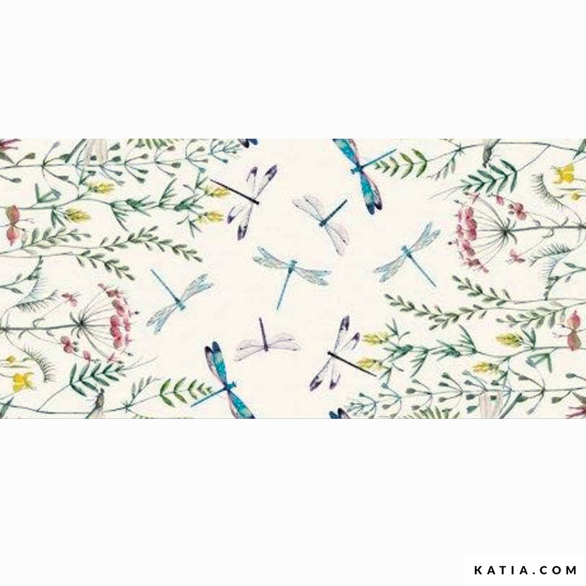 Canvas Panama beige mit Libellen