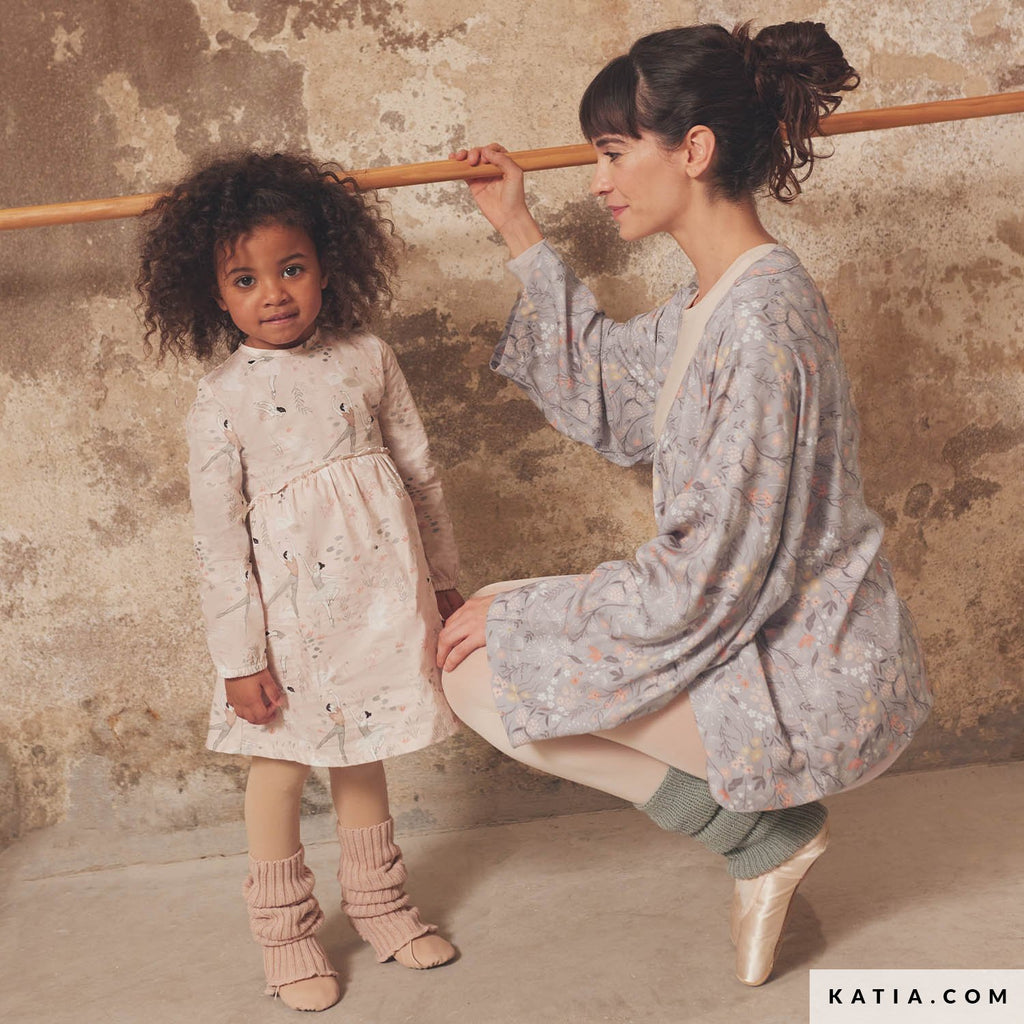 Popeline rosa mit Balletttänzern