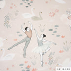 Popeline rosa mit Balletttänzern