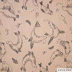 Sommersweat beige mit Seehunden