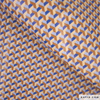 Kunstleder blau-braun mit dreidimensionalem Muster