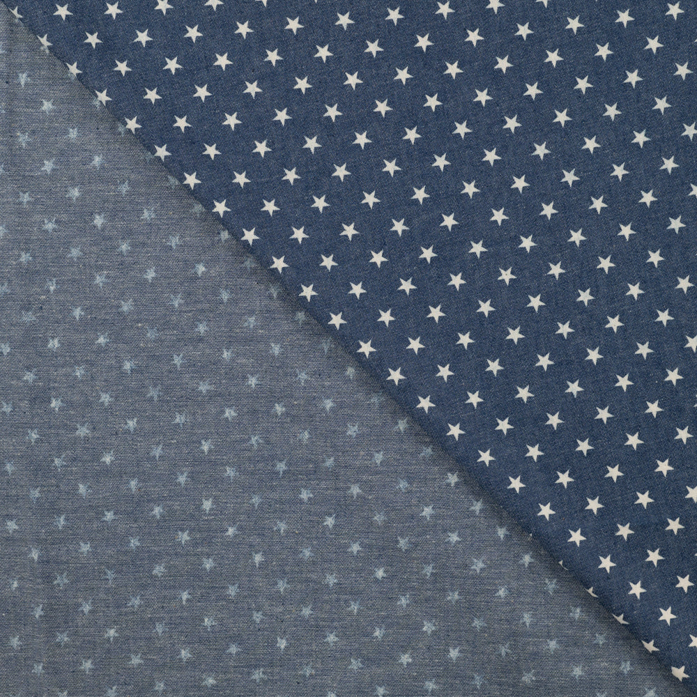Chambray mit kleinen Sternen