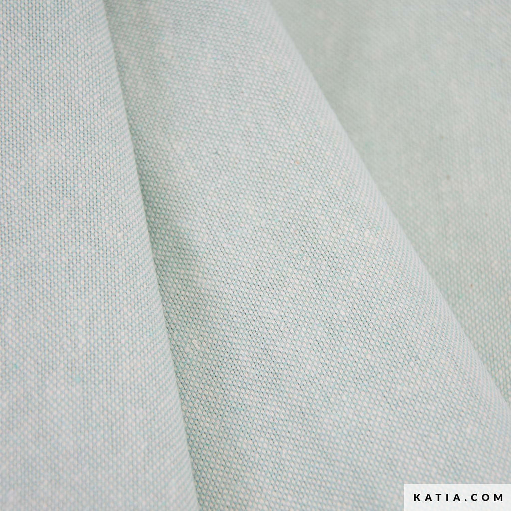 Recycelter Canvas grün mit Chambray-Effekt