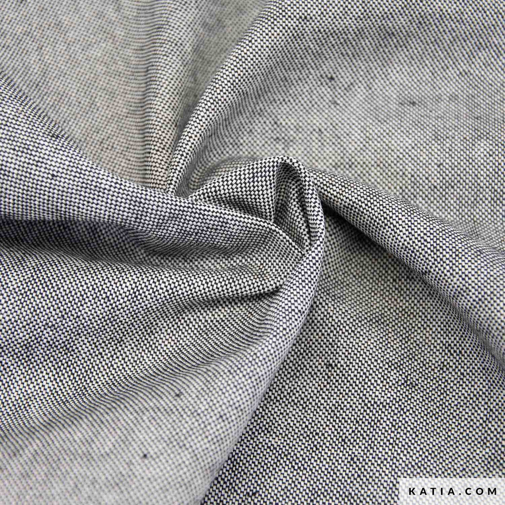 Recycelter Canvas mit schwarzem Chambray-Effekt