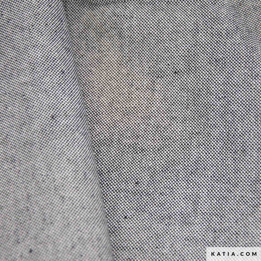Recycelter Canvas mit schwarzem Chambray-Effekt