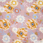 Viskose altrosa mit Blumenmuster