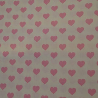 Baumwolle hellgelb mit Herzen rosa_Produktbild