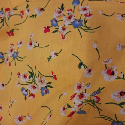 Viskose gelb mit Blümchen_Produktgalerie 1
