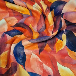 Alpenfleece koralle mit Blättermotiven_Produktbild